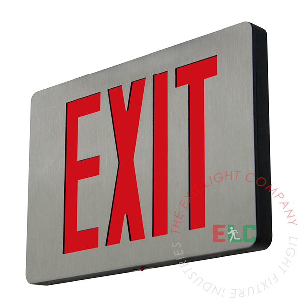 Exit Sign | Thin Cast Aluminum Red [CASLIM-R]
