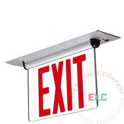 Exit Sign | RT Series Recessed Edge Lit Red [ELRT-R-RM]