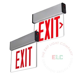 Lightolier AC ELT 2 GM Edge-Lit Ceiling Mount 277-Volt Dual Exit Sign GREEN 