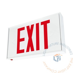 [EXCT-R] Exit Sign | Connecticut Approved Red | White Housing [EXCT-R]