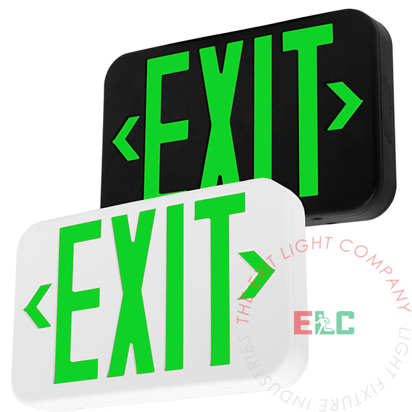 Exit Sign | JR Series Green [LEDJR-G] | Light Fixture Industries