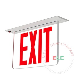 [NYCELSM-R-RM] Exit Sign | SM Series NYC Approved Recessed Edge Lit Red [NYCELSM-R-RM]