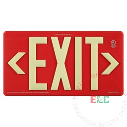 [PA100] Exit Sign | Photoluminescent | 100' View [PA100]