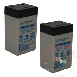 [B6V23A-2] Battery | 6V 2.3Ah Sealed Lead Acid | 2 Pack [B6V23A-2]