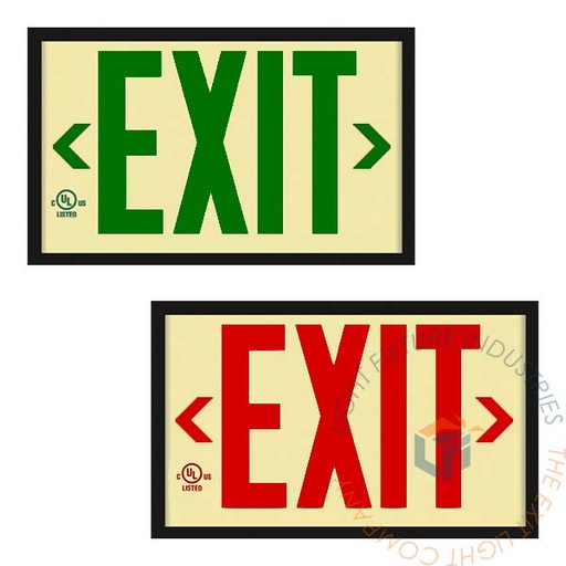 [PA1] Exit Sign | Photoluminescent | Plastic | UL Listed [PA1]