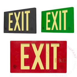 [PA3] Exit Sign | Photoluminescent | Rigid Plastic | UL Listed [PA3]