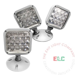 Emergency Light - Steel - 2 Sq. LED Heads - Remote Capable