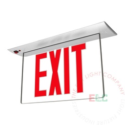 [ELR-R] Exit Sign | Edge Lit Recessed Series Red LED [ELR-R]