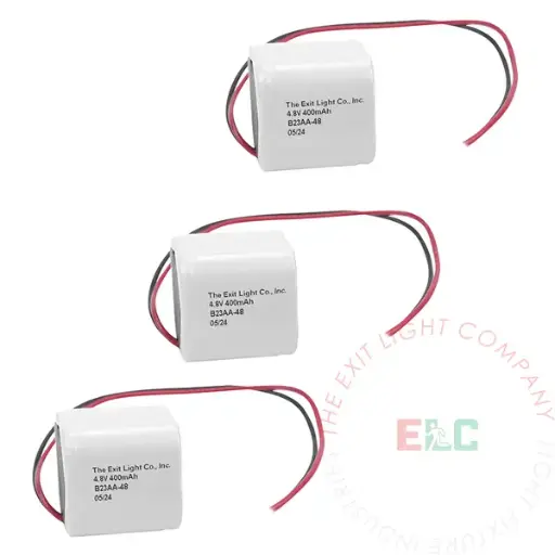 [B23AA-48-3] Battery | 2/3 AA 4V 400mAh NiCad | Square | 3 Pack [B23AA-48-3]